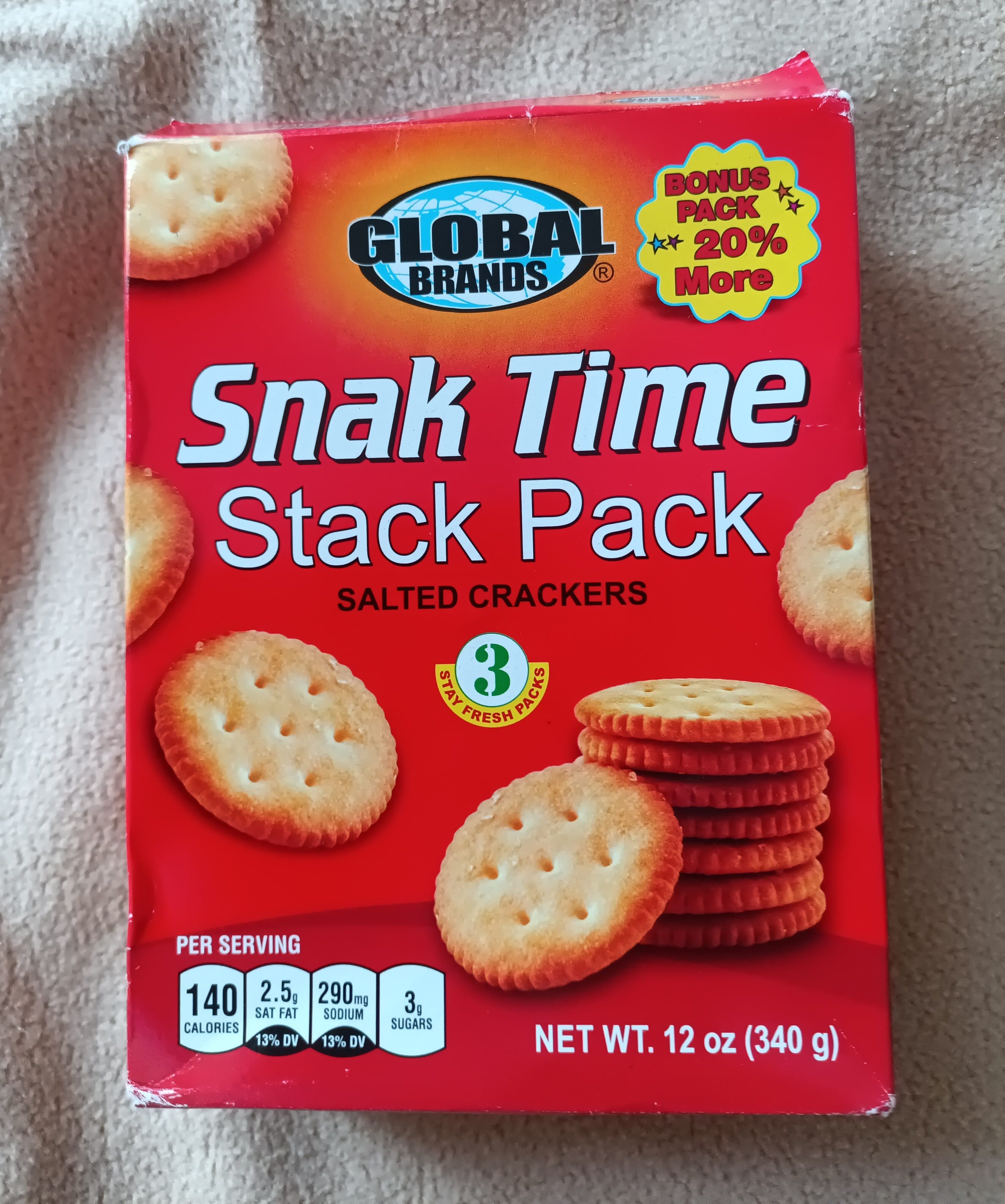 Global Global, snack time, stack pack salted crackers packshot