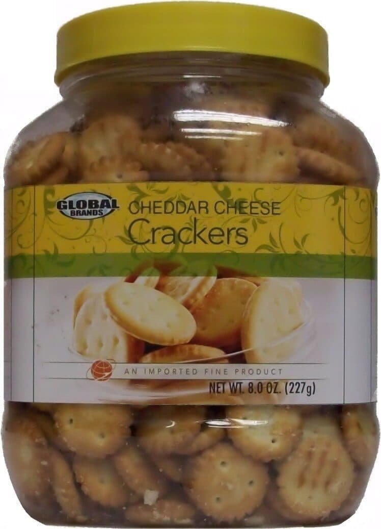 Global Brands Cheddar Cheese Crackers packshot