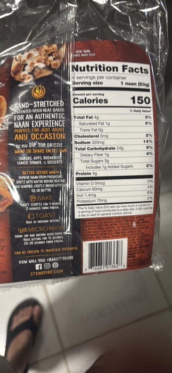 Stonefire Mini Naan Original packshot