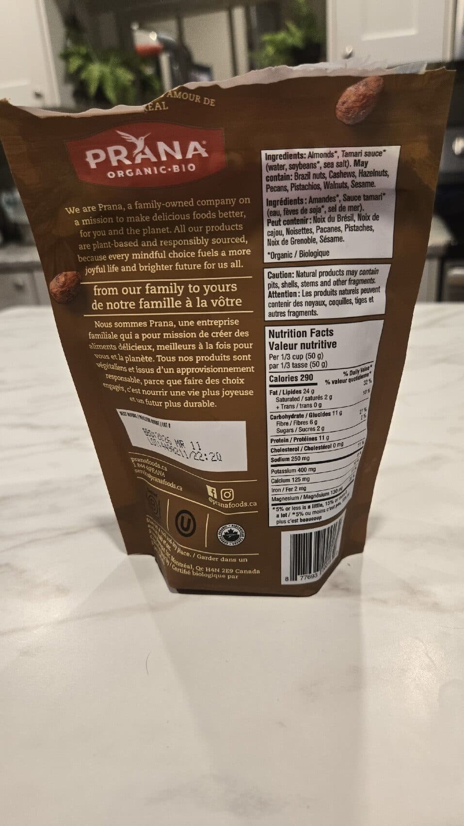 Aman prana Samadhi - Tamari Almonds packshot