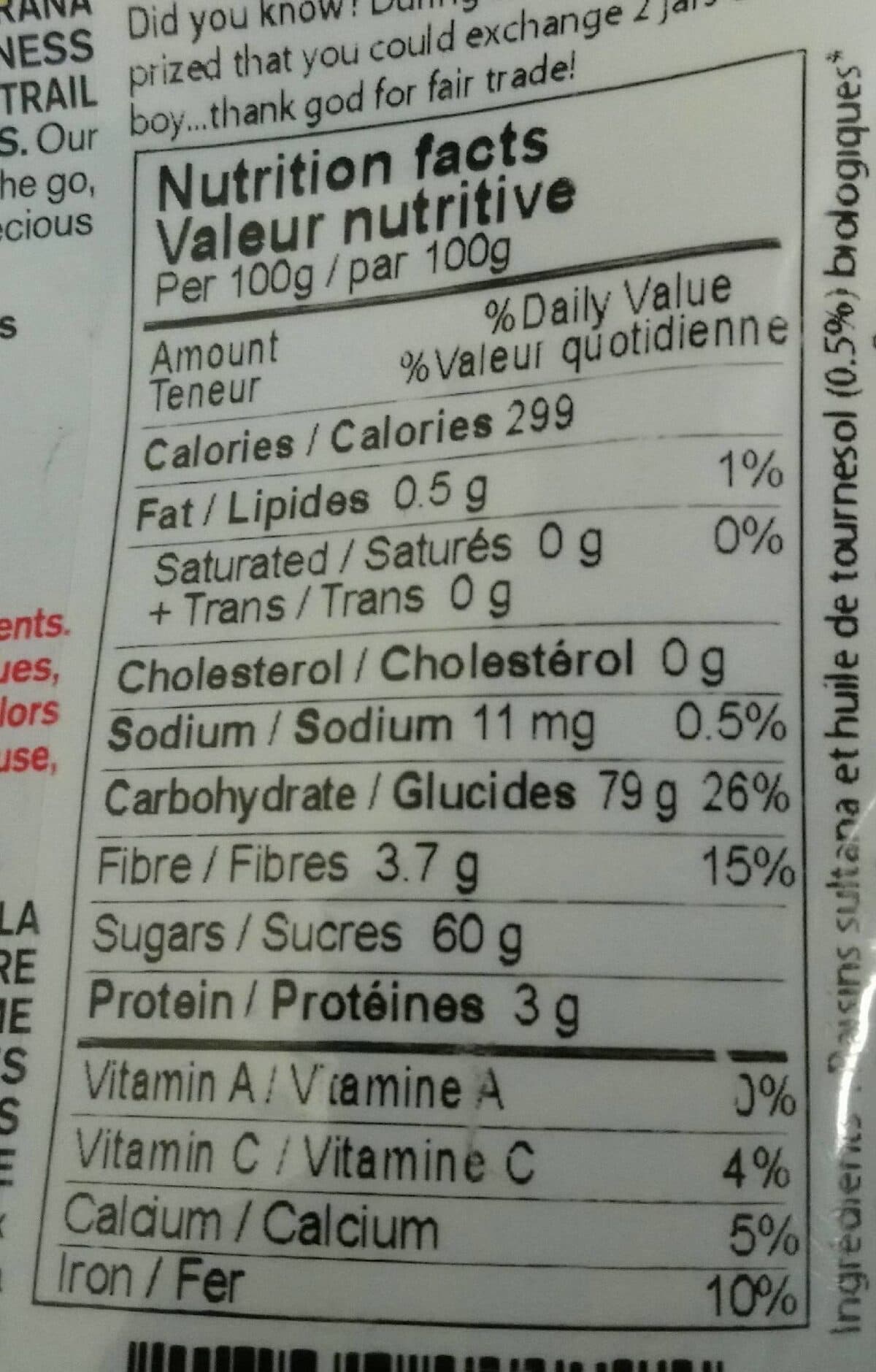 Prana Organic Sultana Raisins packshot