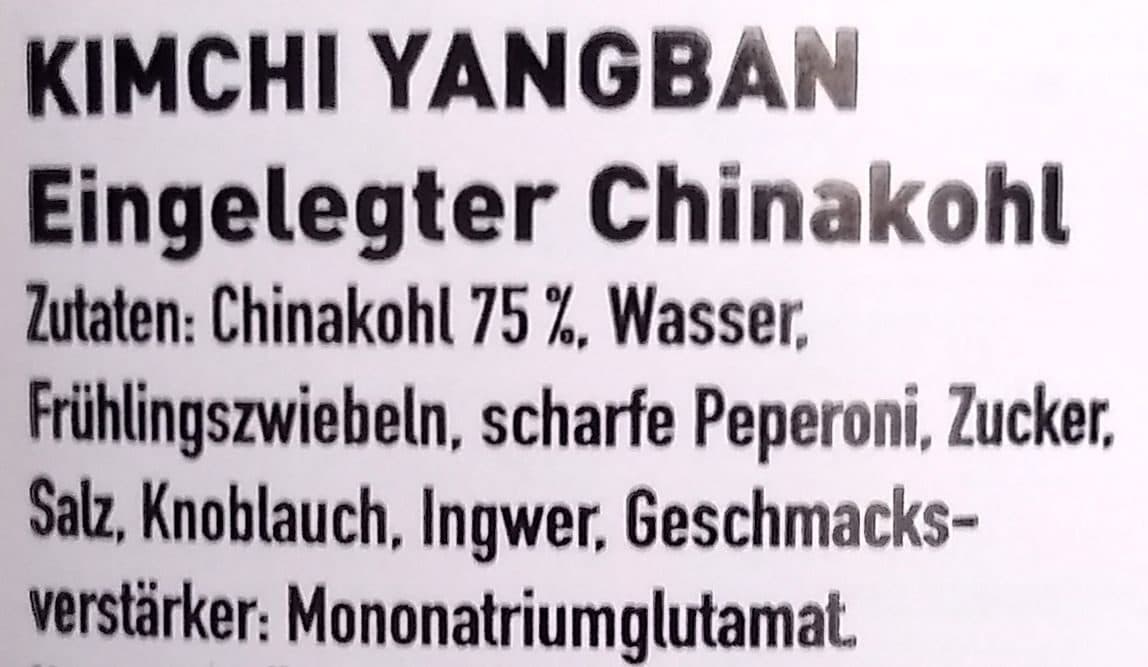 YANGBAN Kimchi packshot