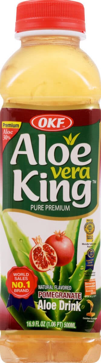 Okf Aloe Vera King, Natural Aloe Vera Drink, Pomegranate packshot