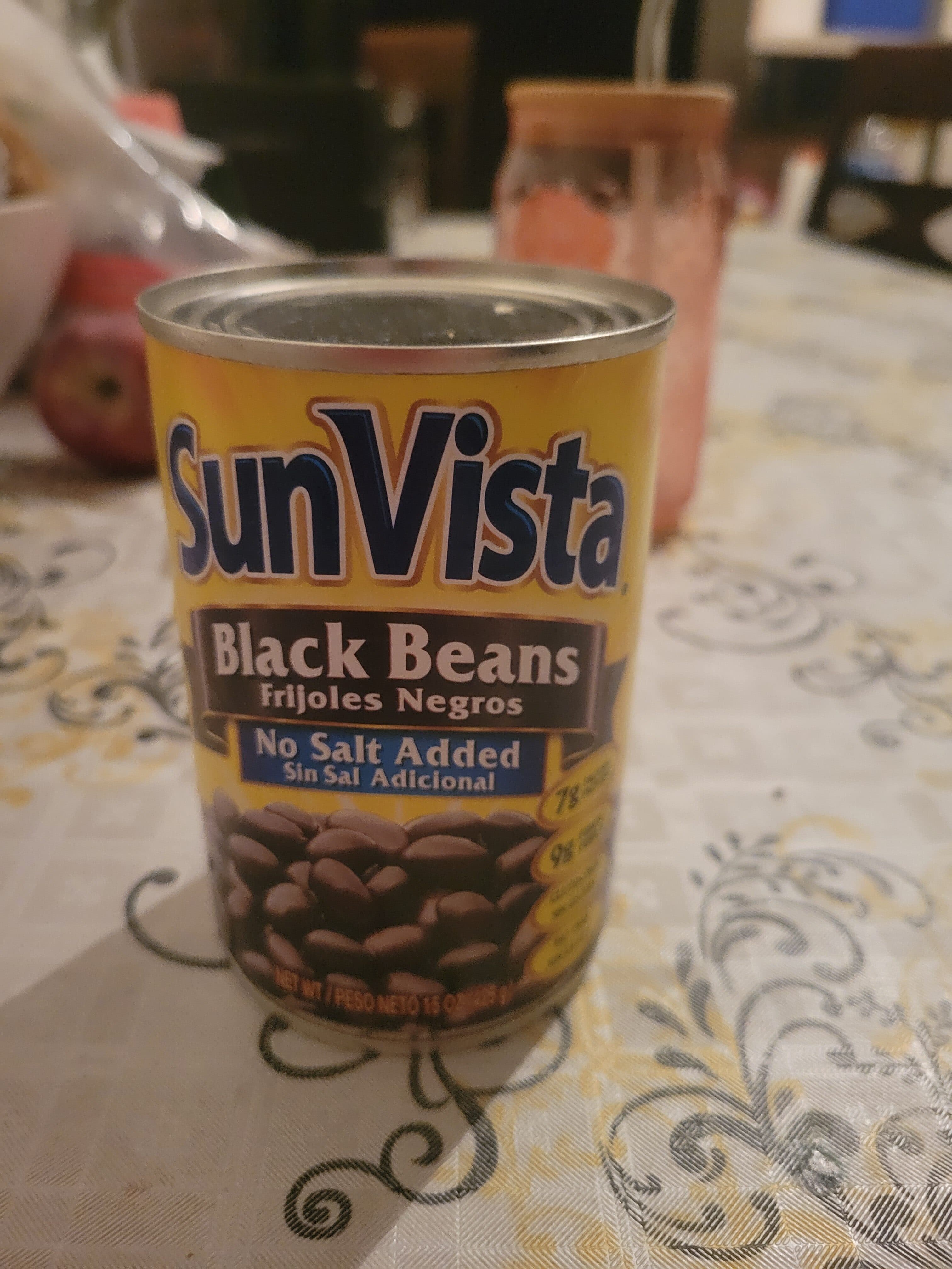 Sun Vista No salt added black beans packshot