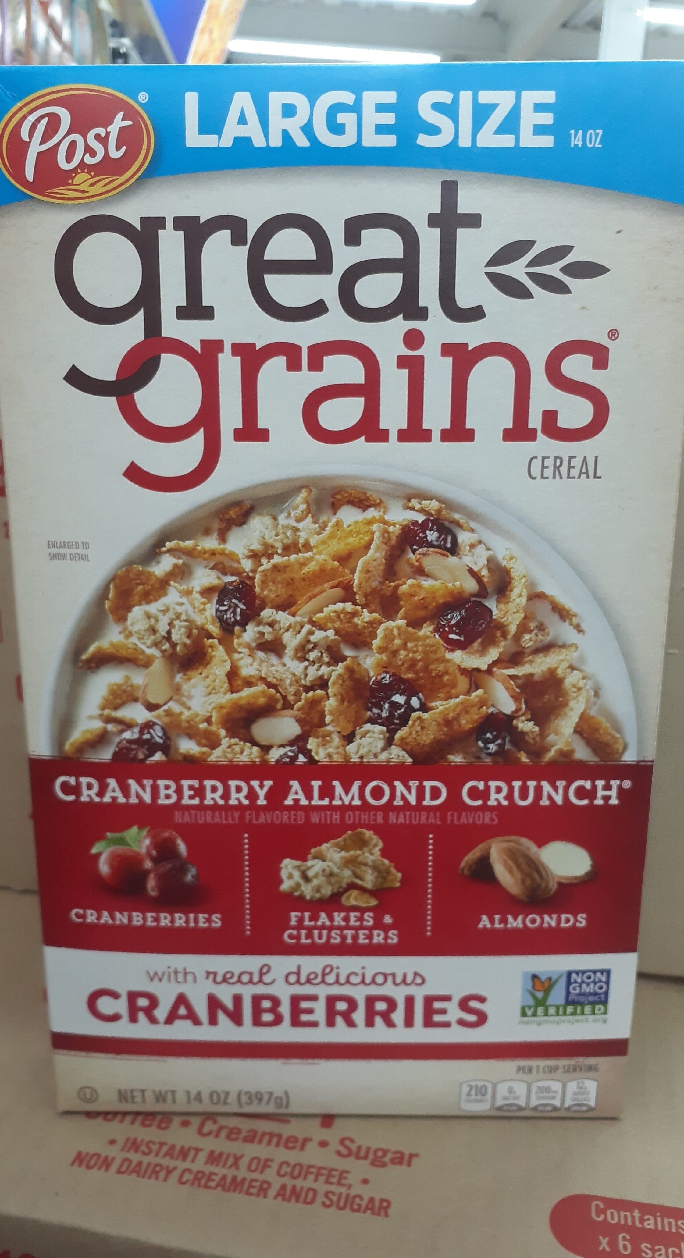 Post great grains Cereal packshot