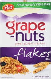Post grape-nuts flakes cereal packshot