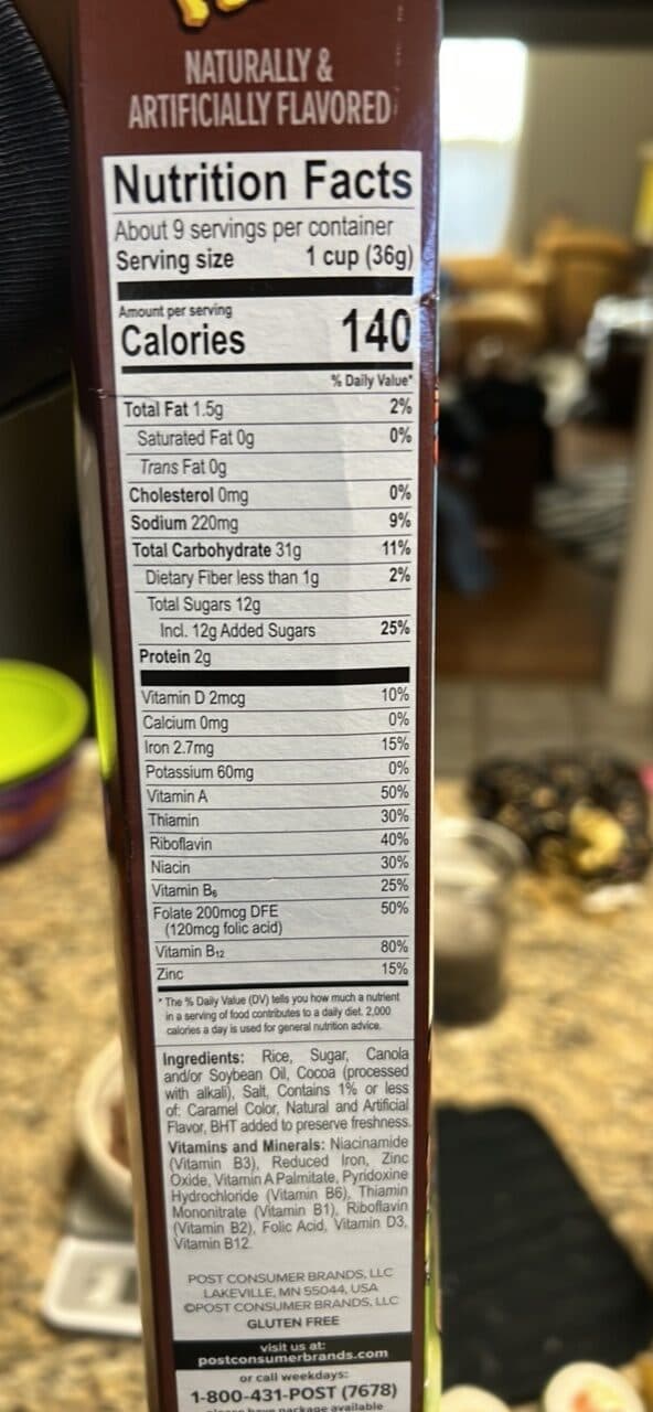 Cocoa Pebbles Sweetened Naturally & Artificially Flavored Rice Cereal with Real Cocoa packshot
