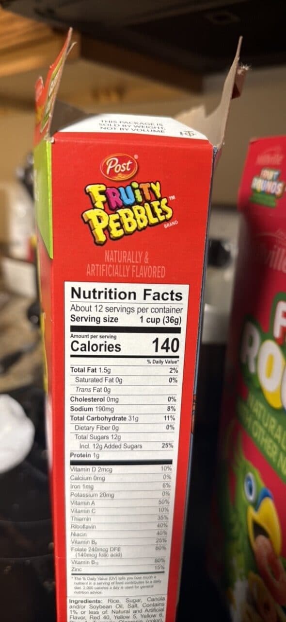 Open Food Facts Post fruity pebbles cereal packshot