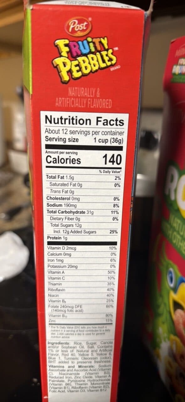 Open Food Facts Post fruity pebbles cereal packshot
