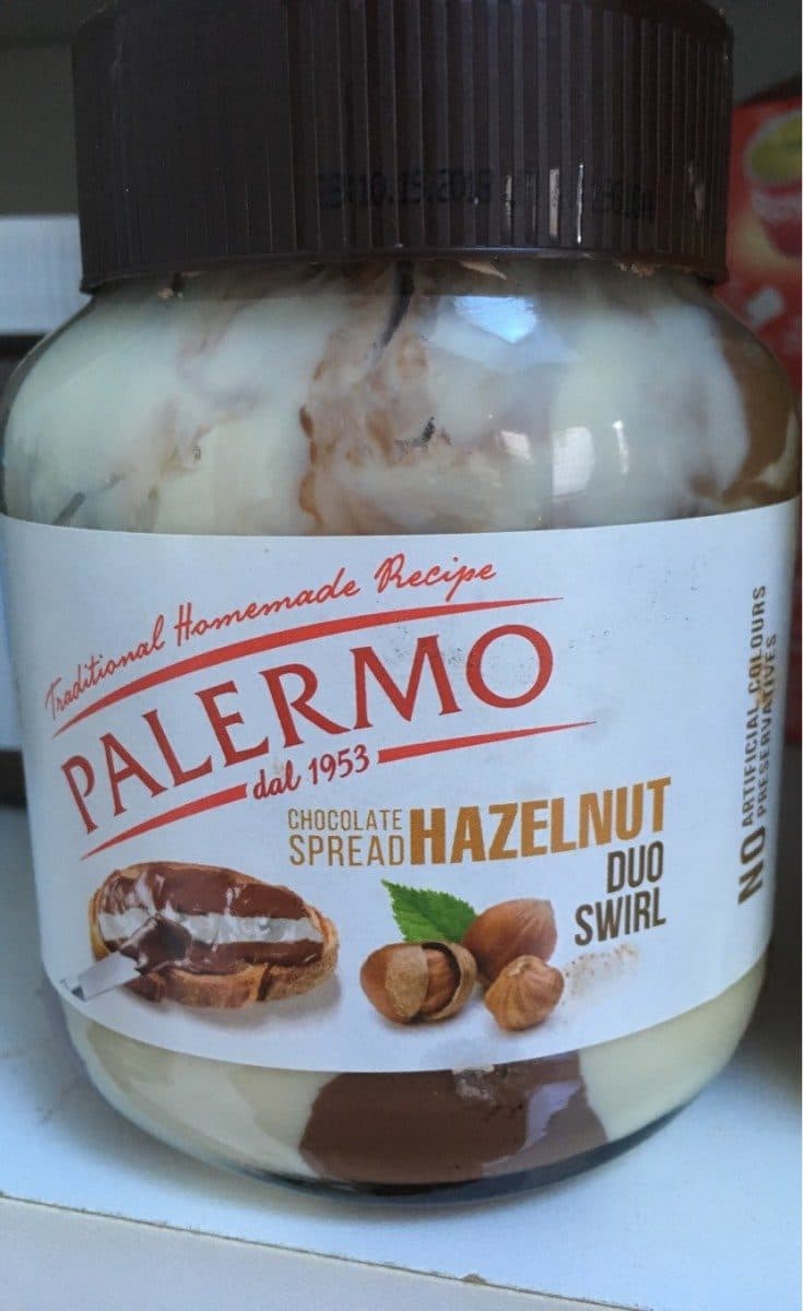 Palermo Duo swirl hazelnut chocolate spread packshot