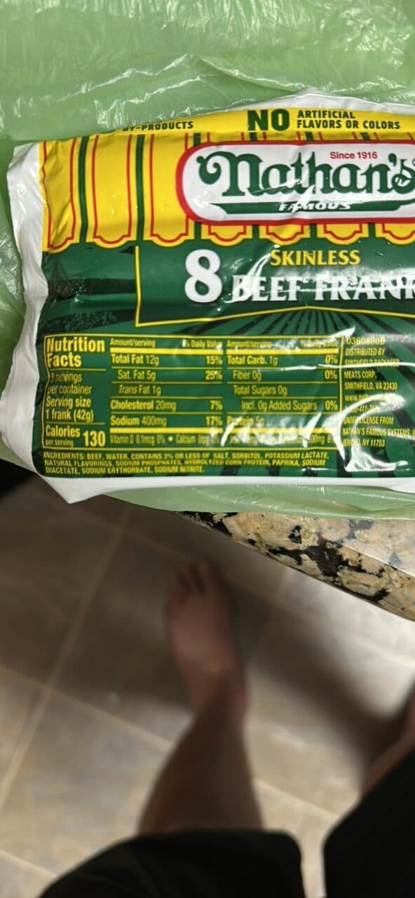 Nathan's Famous Skinless Beef Franks packshot