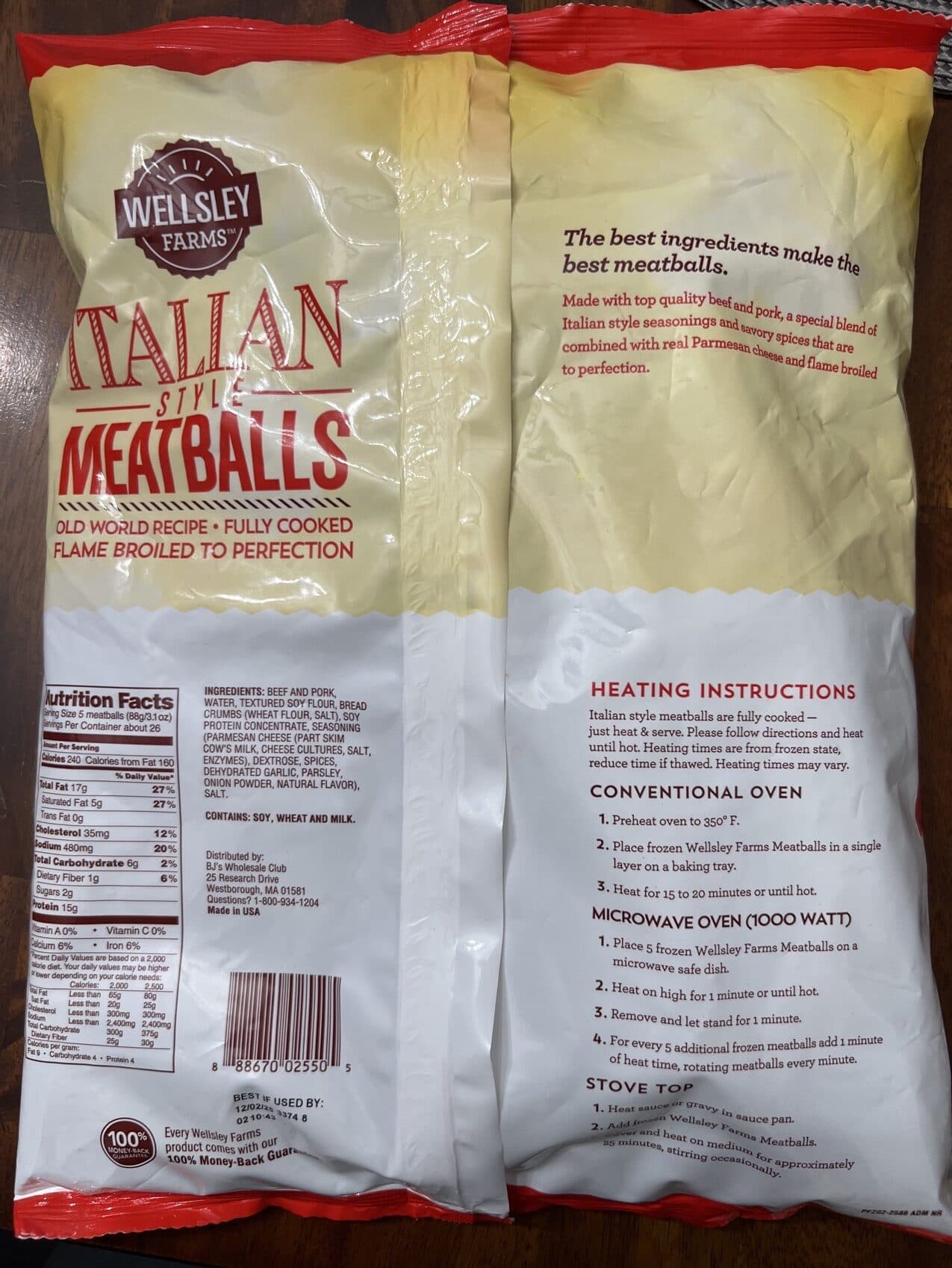 Wellsley Farms Italian Style Meatballs packshot