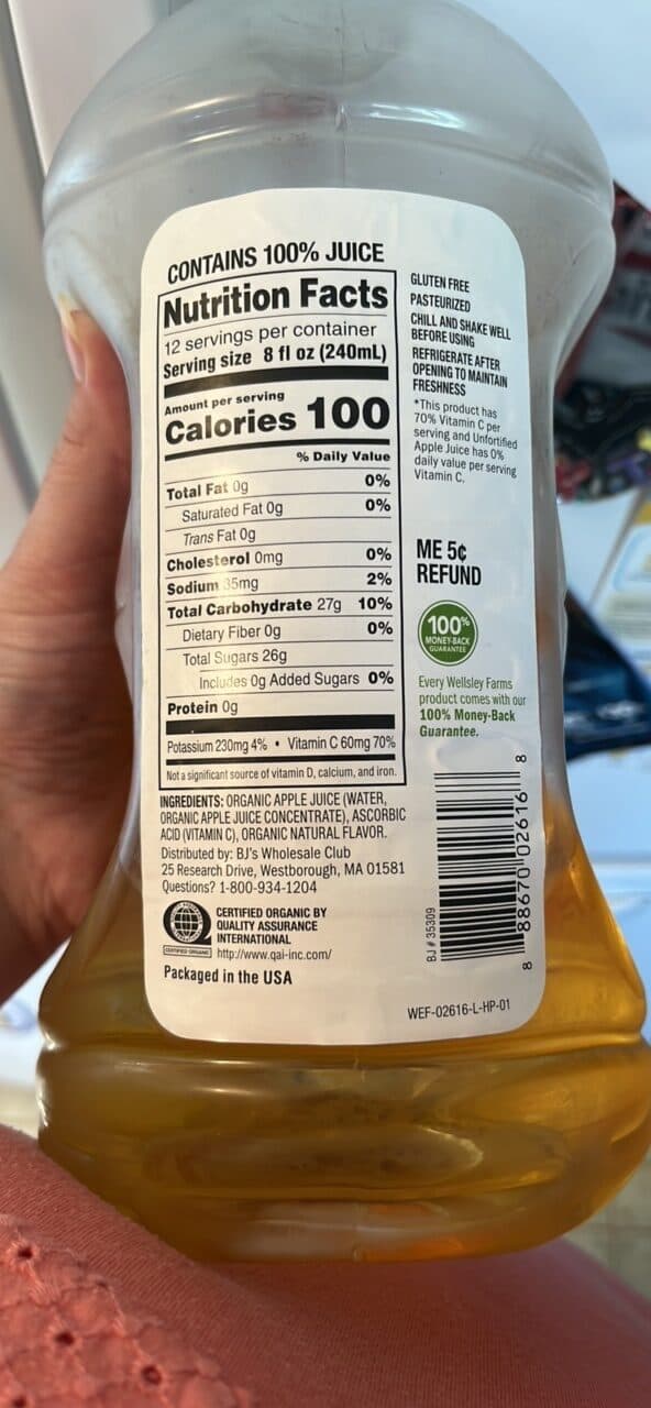 Wellsley Farms Organic 100% Apple Juice Honeycrisp Style packshot