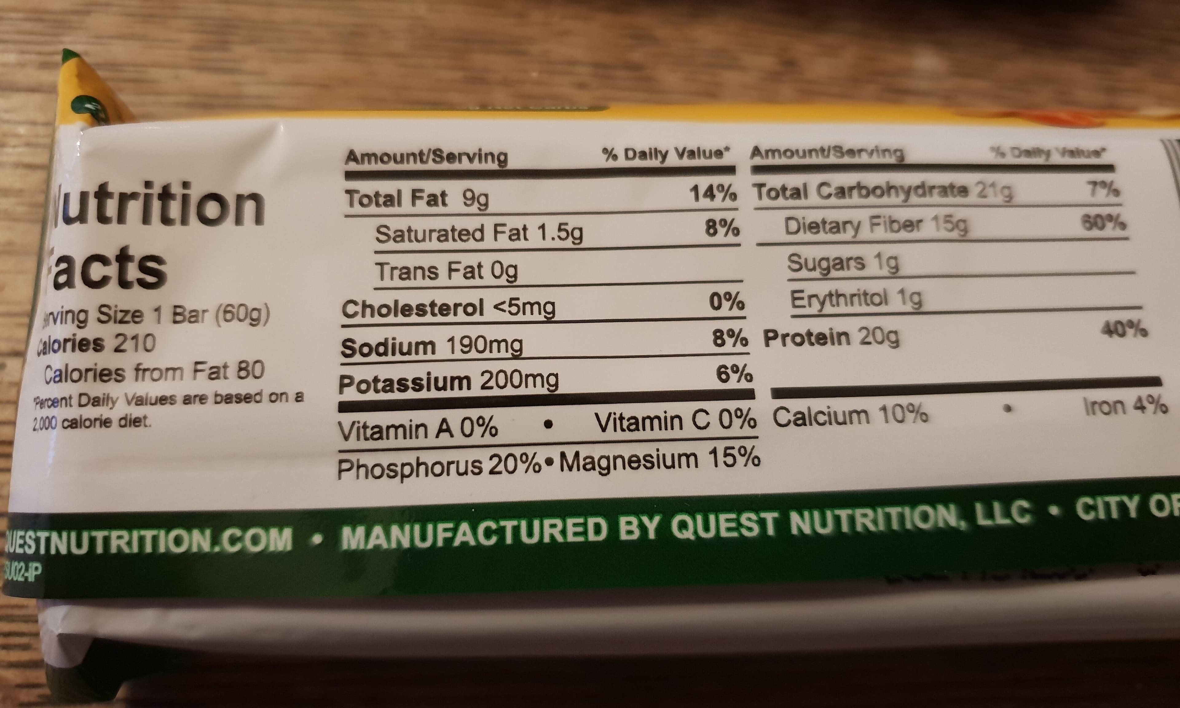 Quest Peanut butter supreme protein bar, peanut butter supreme packshot
