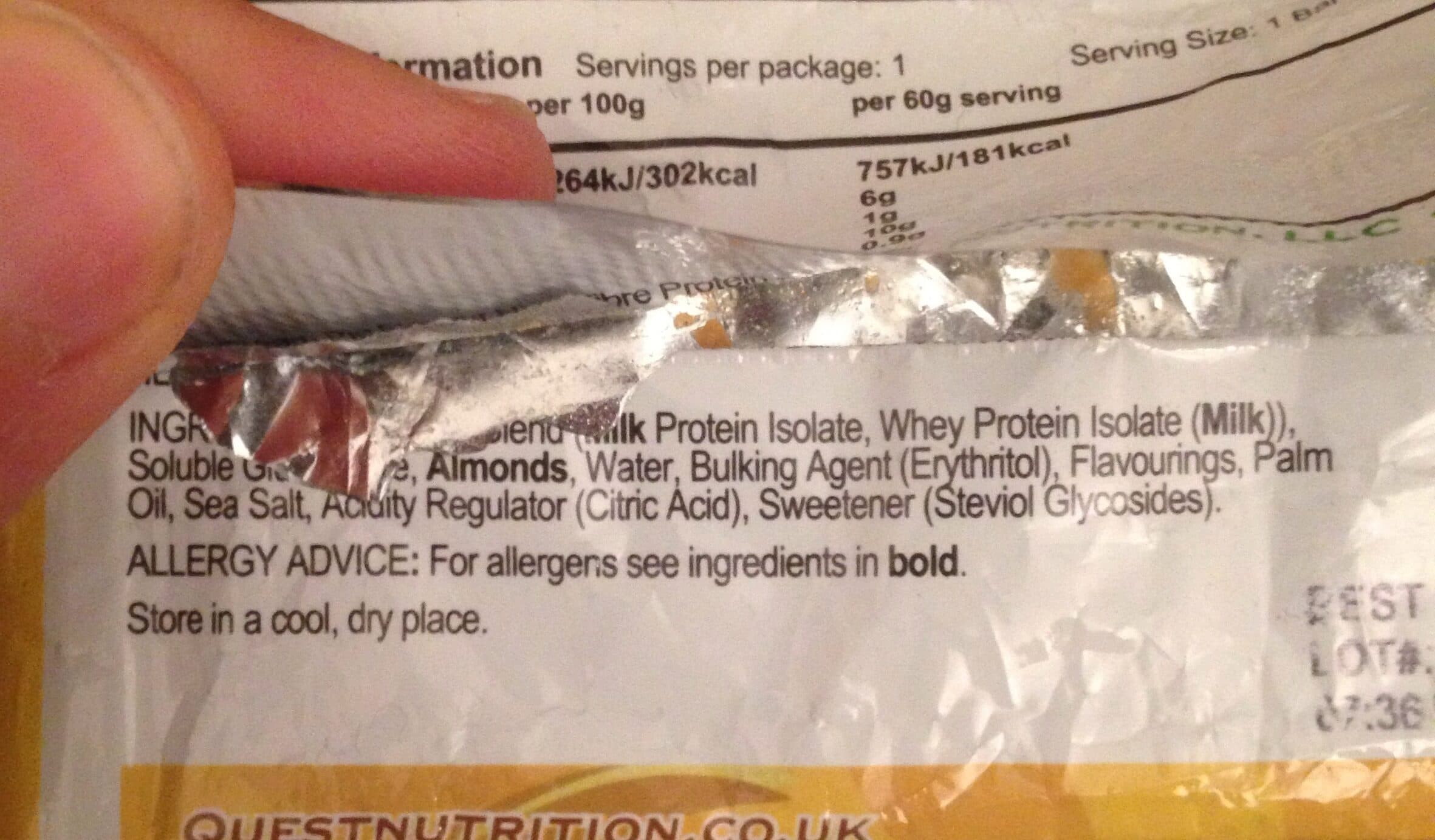 QuestNutrition Questbar Proteinbar Lemon Cream Pie packshot