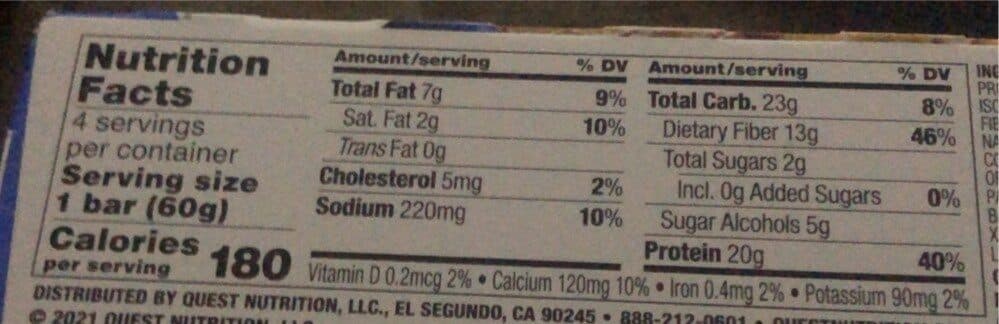 Quest Protein Bar packshot