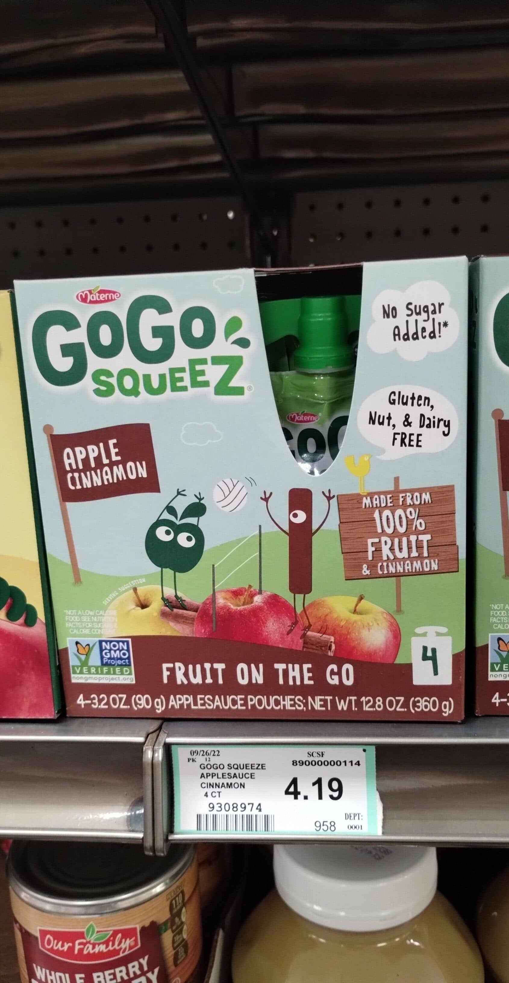 Materne Apple Cinnamon Fruit On The Go packshot