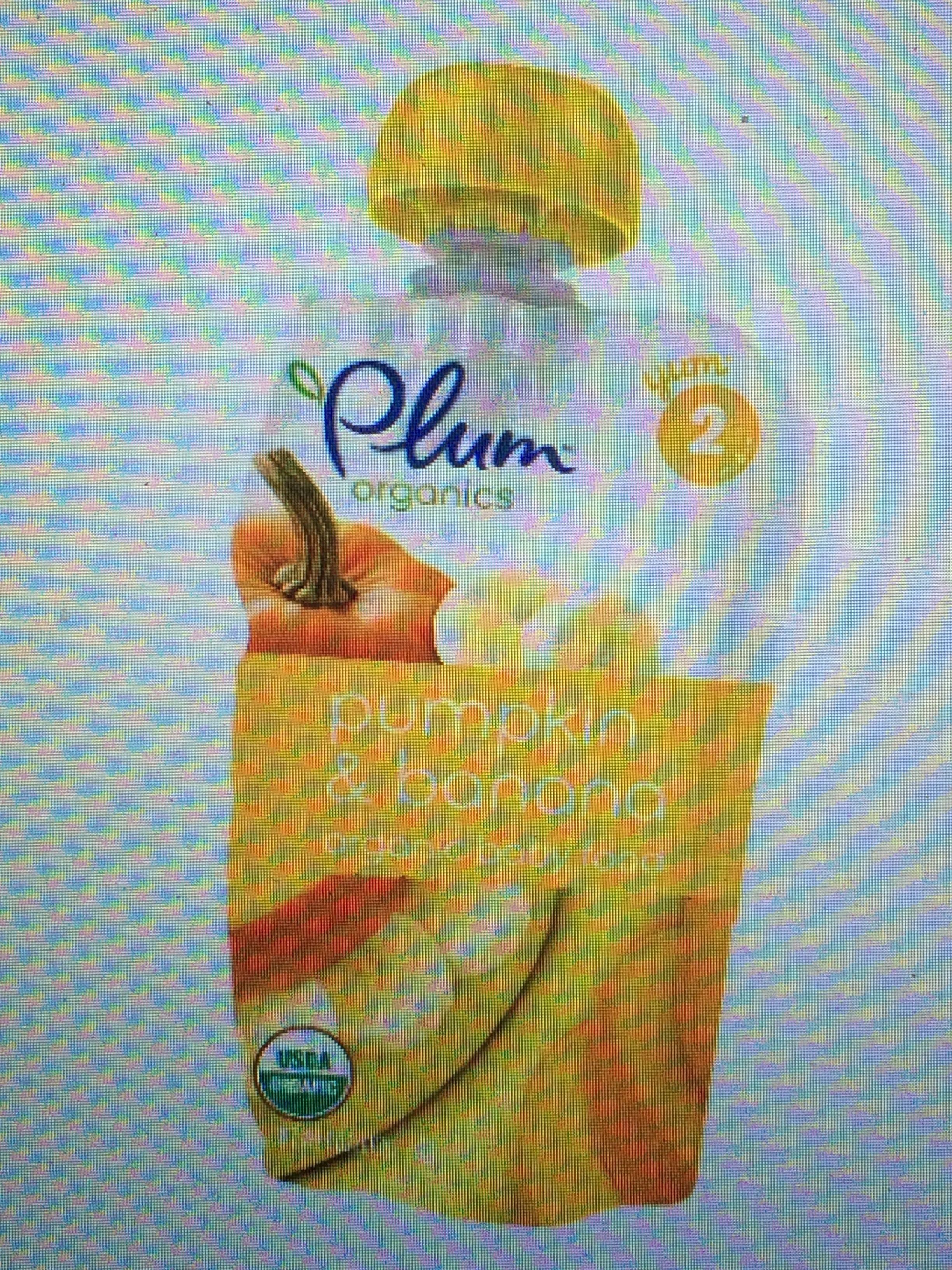 Plum Organics banana + pumpkin packshot