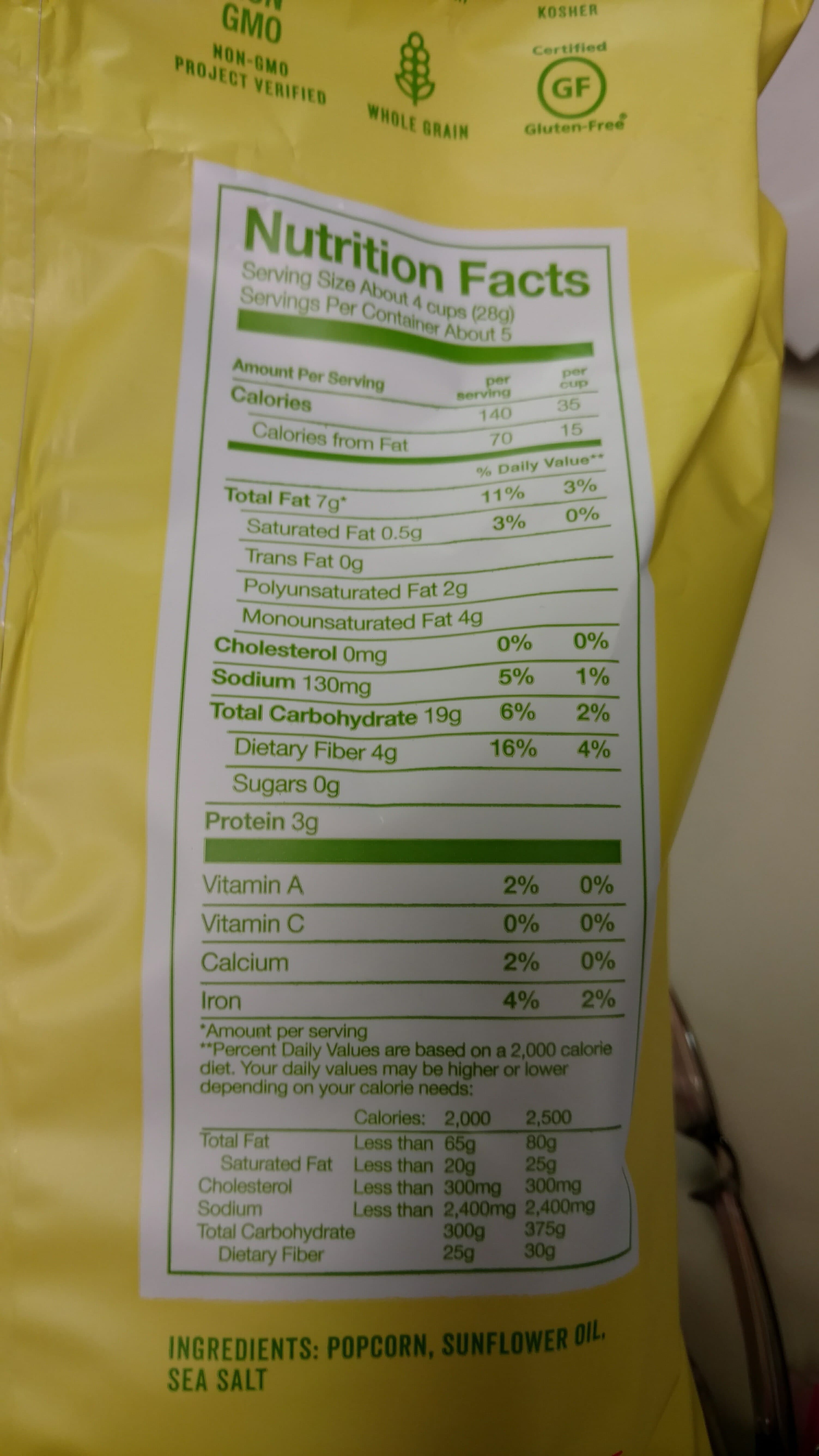 Angie's Boom Chicka Pop Sea Salt Popcorn packshot