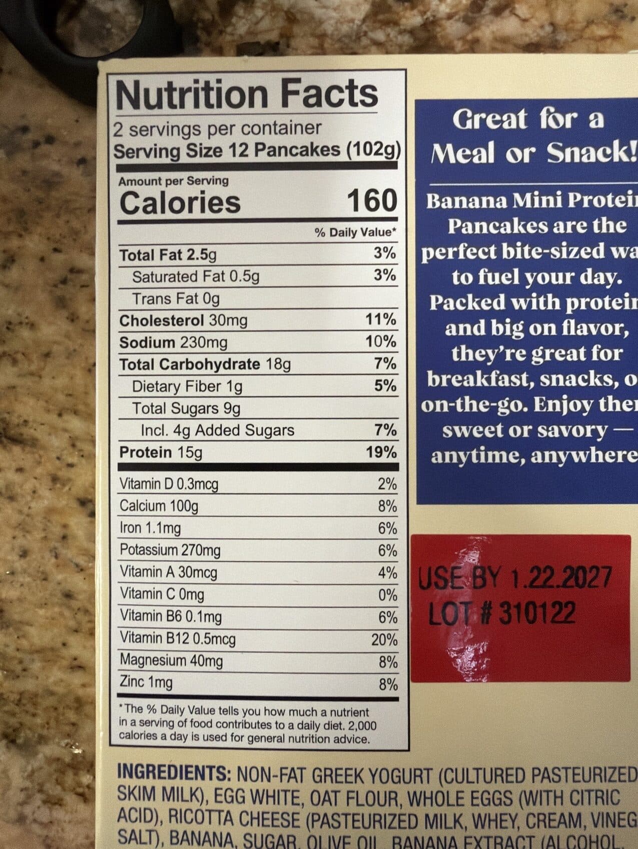 Crepini Mini Banana Protein Pancakes packshot