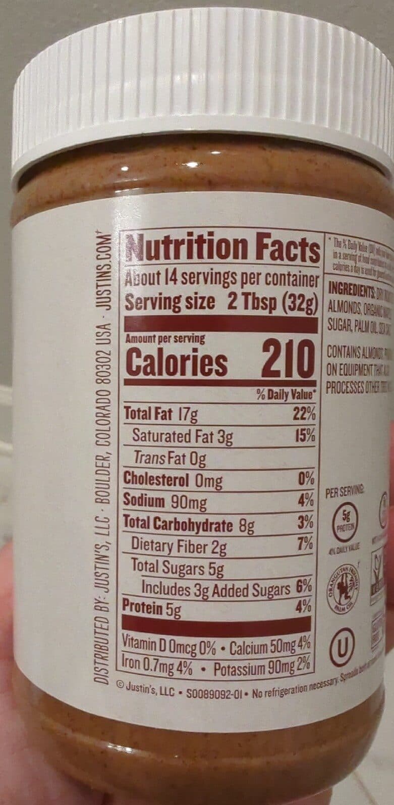 Justin's Maple Almond Butter packshot