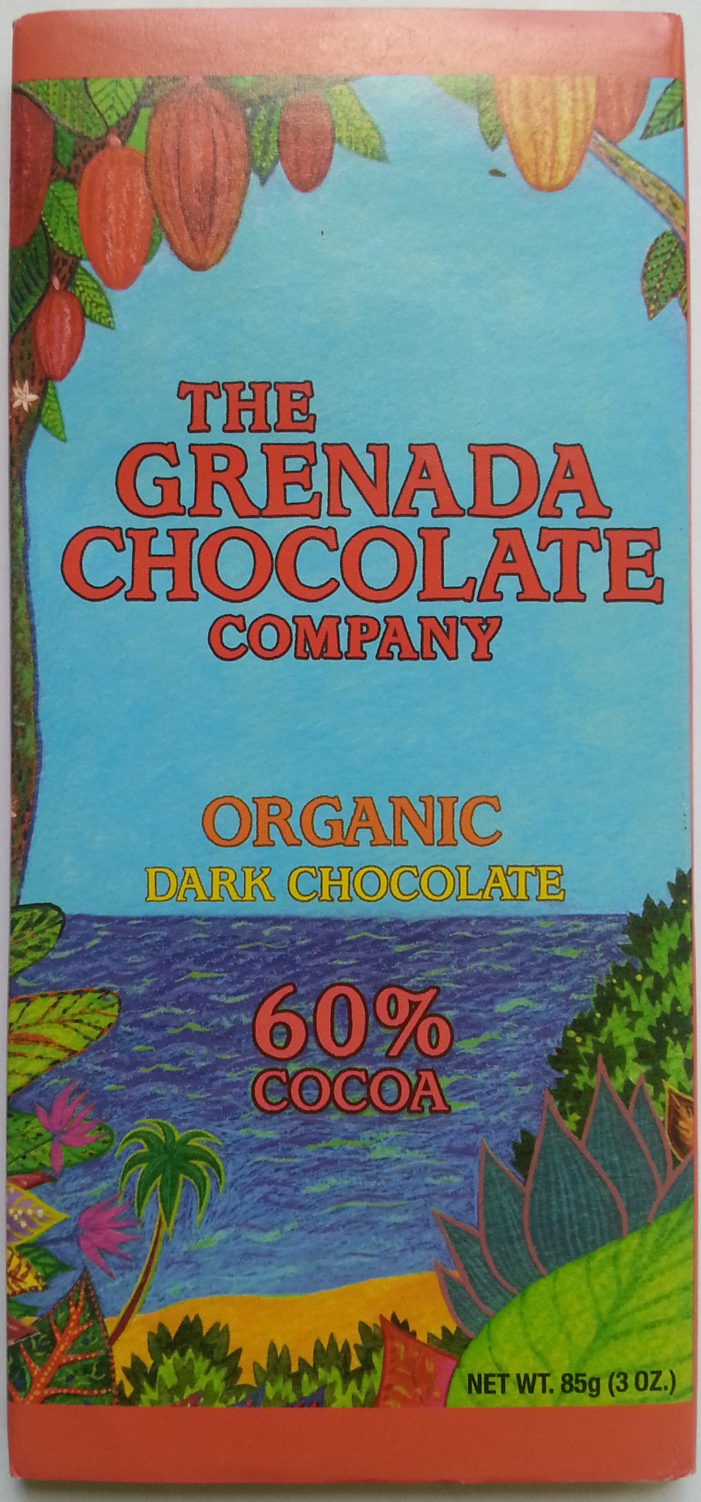 The Grenada Chocolate company Organic Dark Chocolate 60% packshot