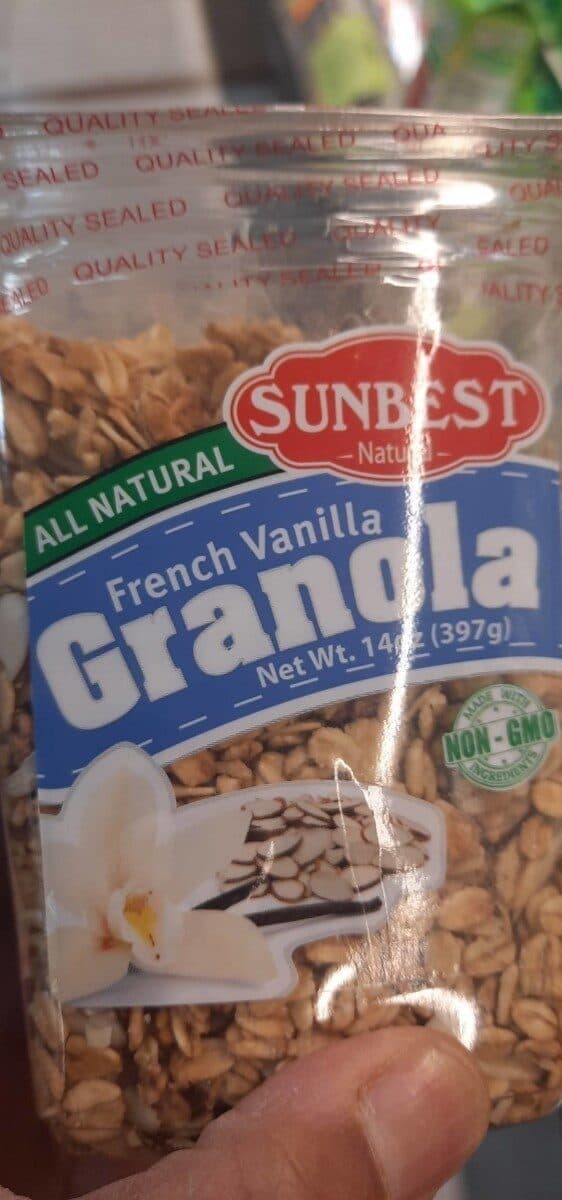 Sunbest Natural French vanilla granola packshot