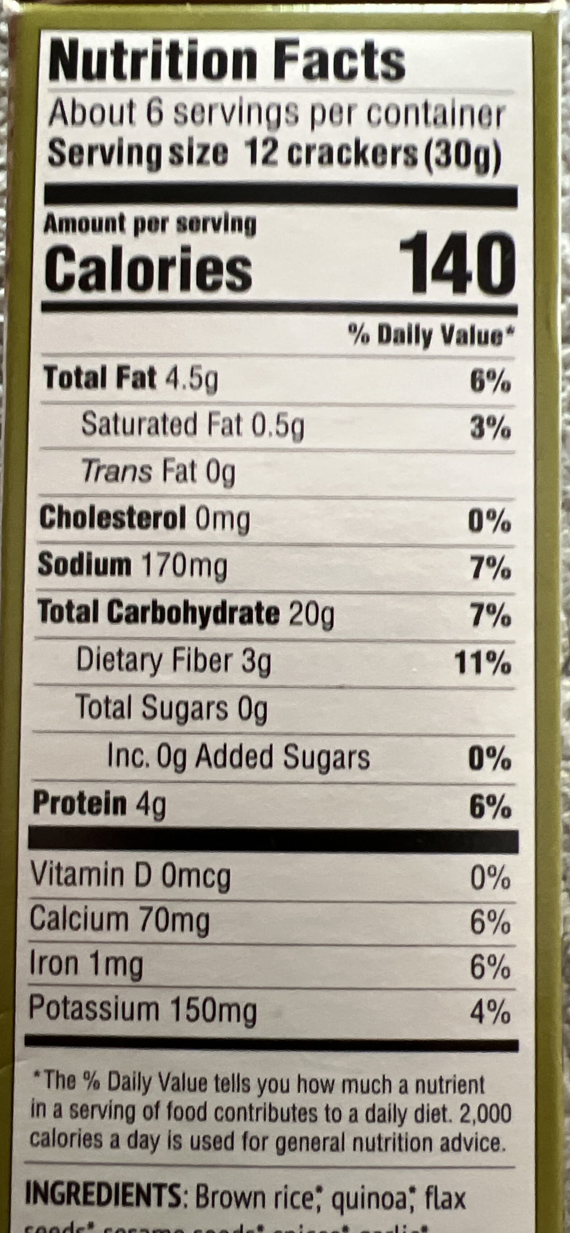 Mary's Organic Herb Original Crackers packshot
