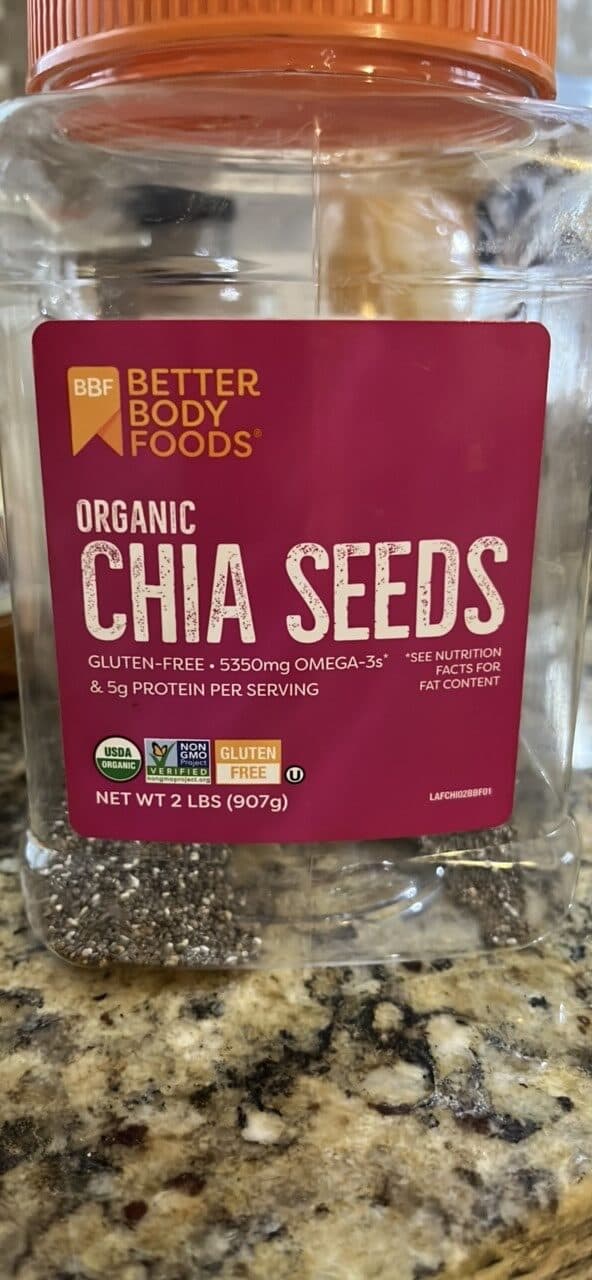 Better Body Foods Organic Chia Seeds packshot