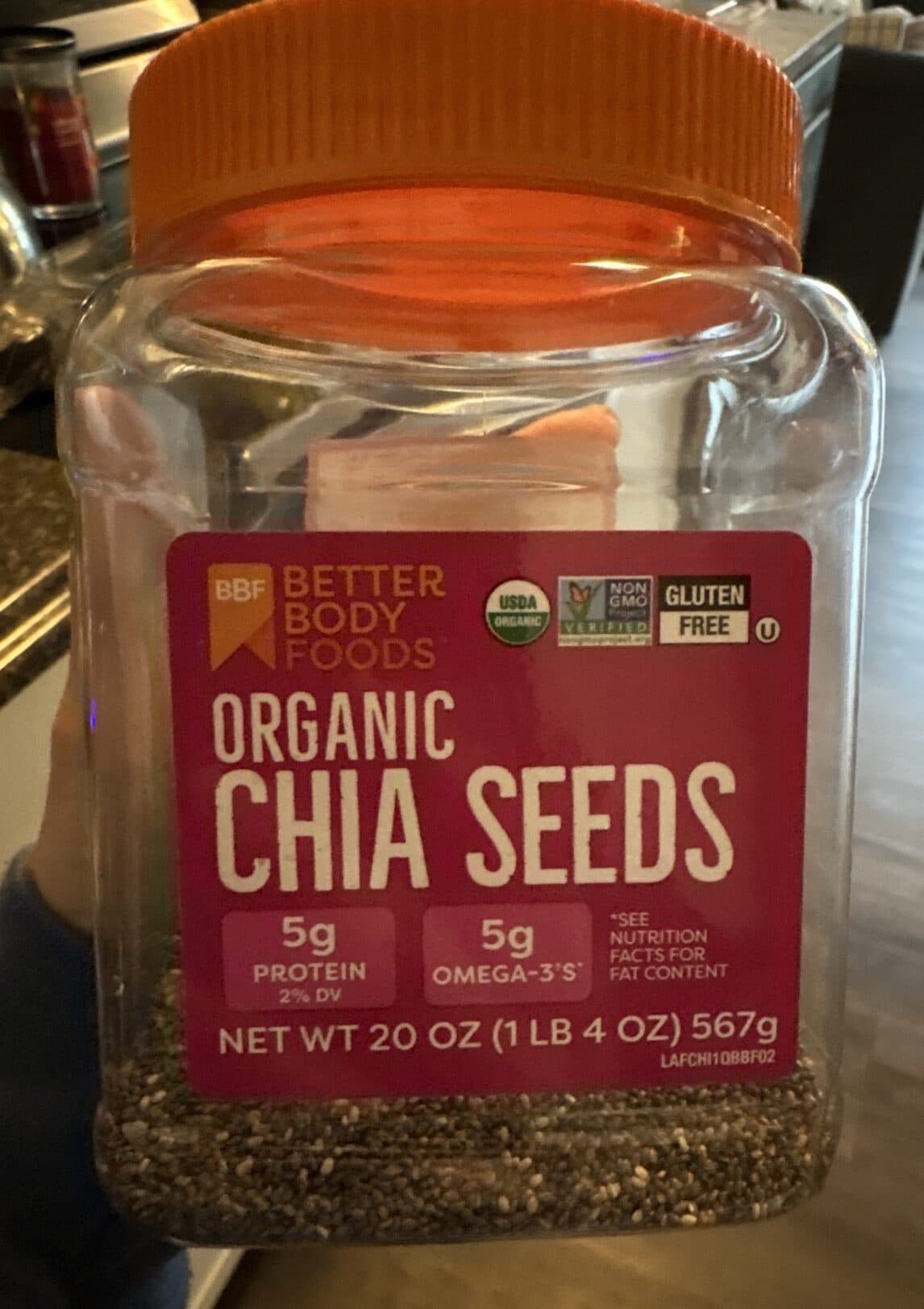 Better Body Foods Organic Chia Seeds packshot