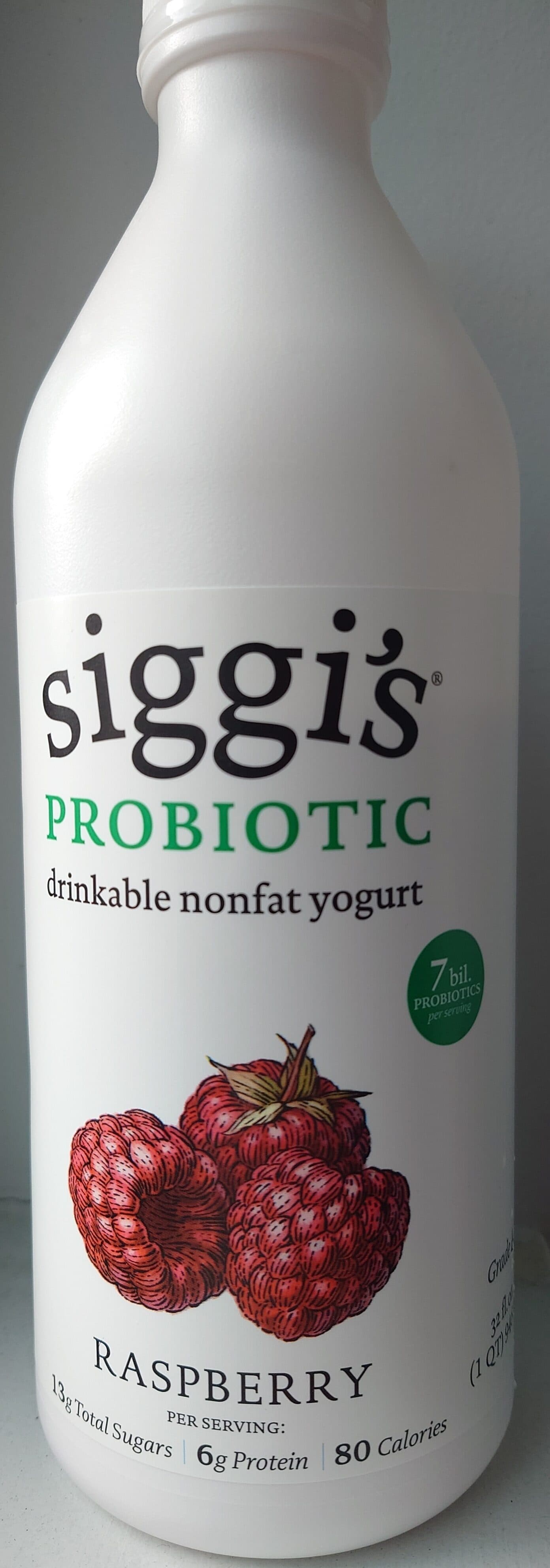 Siggi's Probiotic Drinkable Nonfat Yogurt - Raspberry packshot