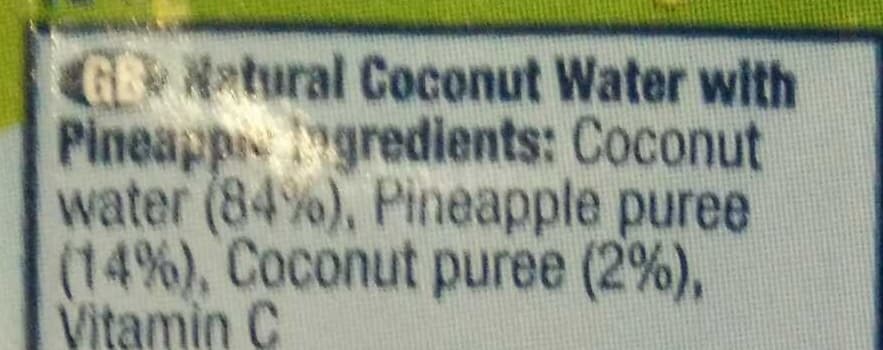 Vita Coco Natural Coconut Water with Pineapple packshot