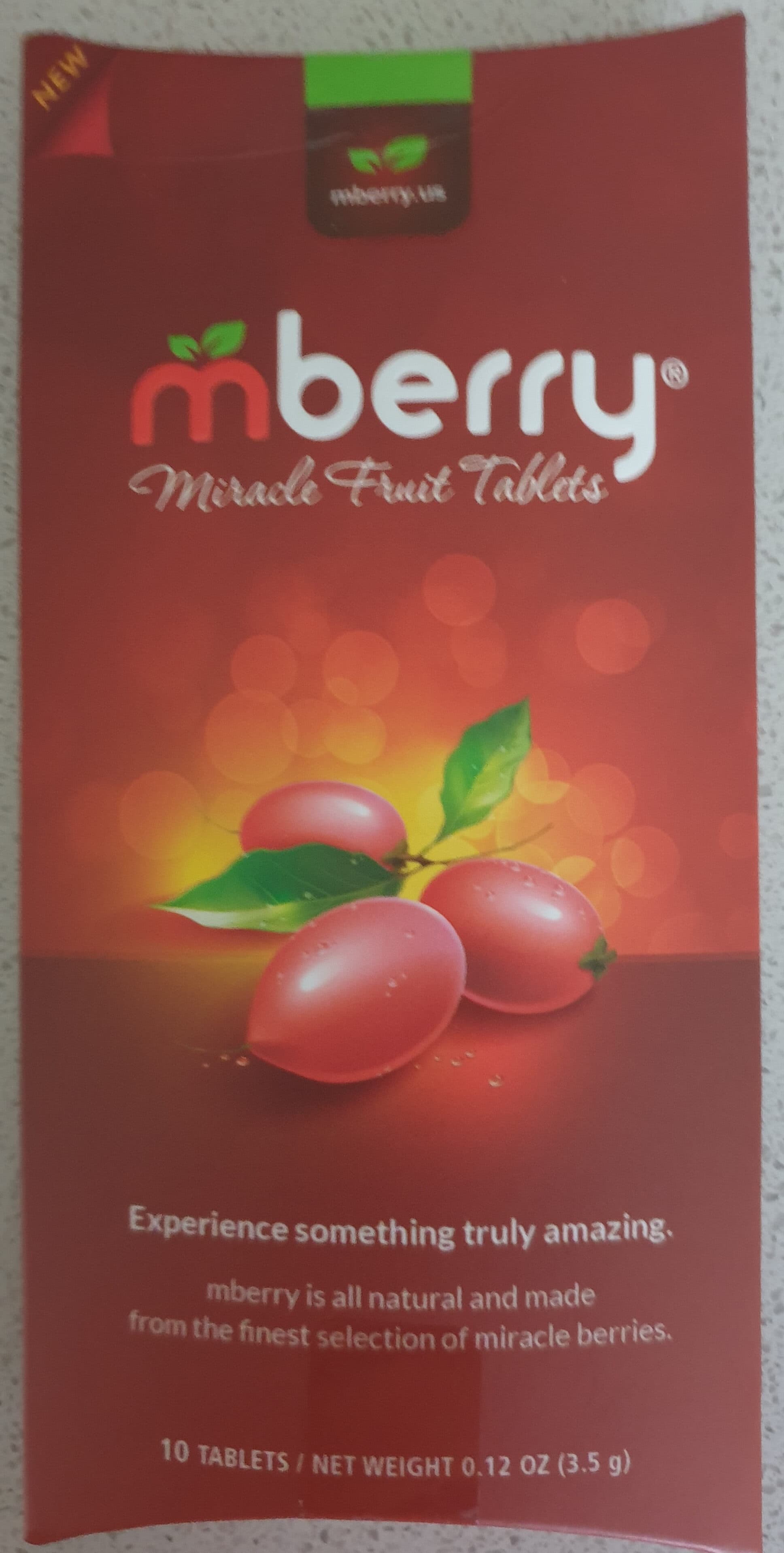 mberry Mberry Miracle Fruit Tablets, 10-count packshot