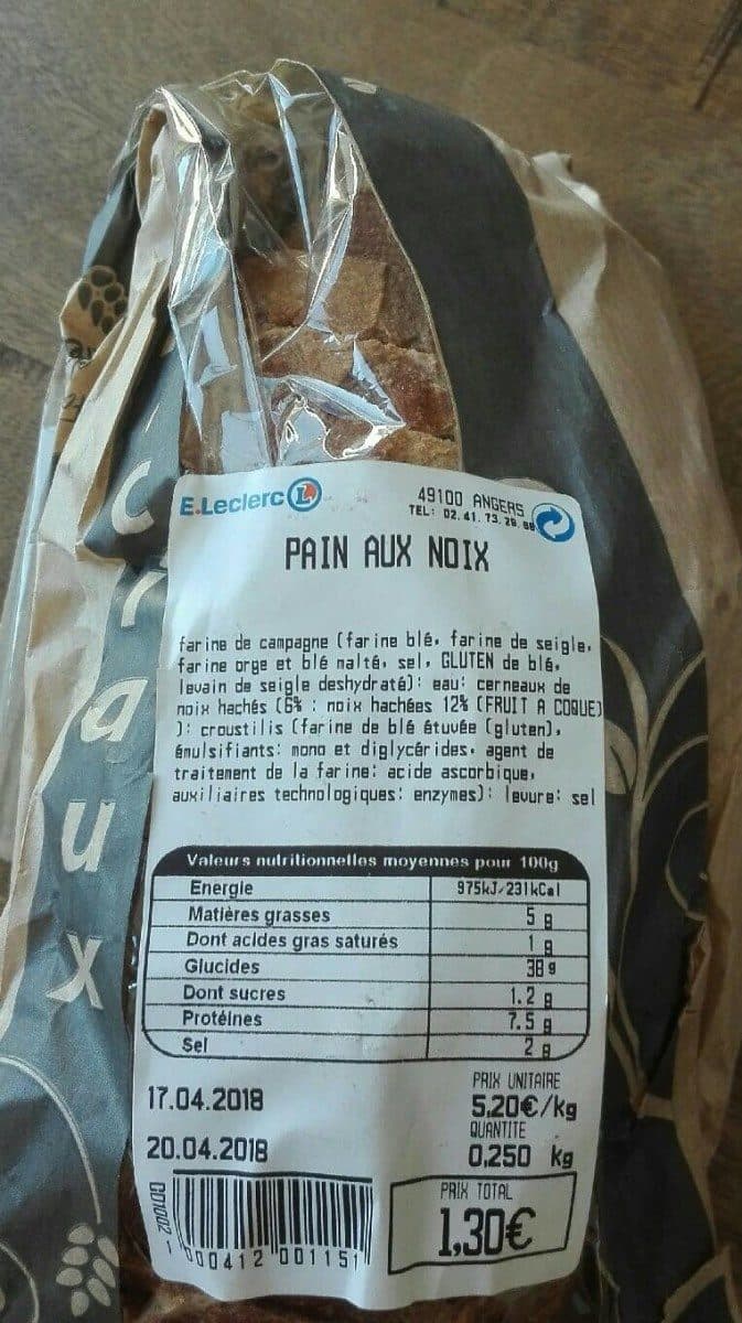 E.Leclerc Pain aux noix packshot