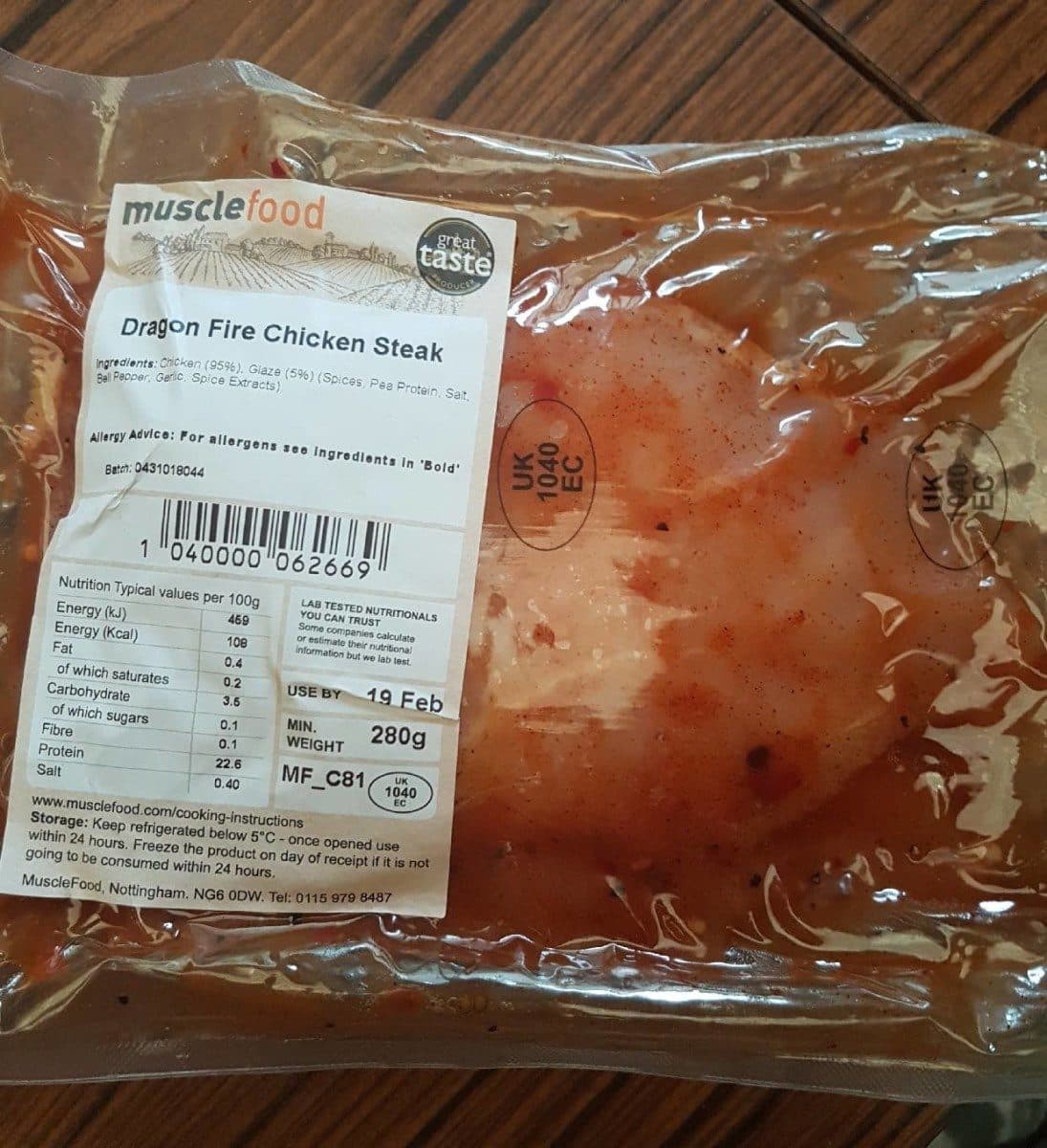 Open Food Facts Dragon fire chicken steak packshot