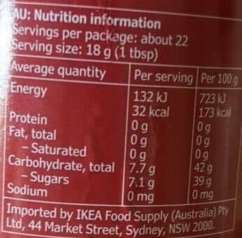 IKEA Lingonberry jam, organic packshot
