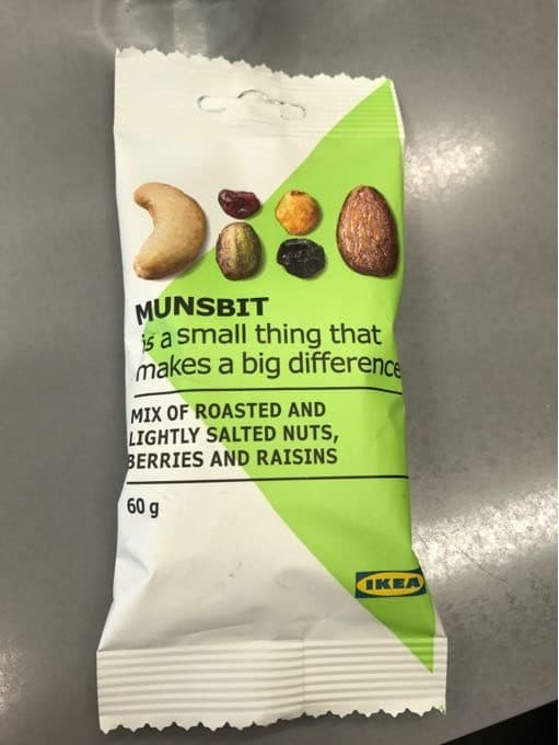 Ikea Mix of nuts, berries and raisins packshot