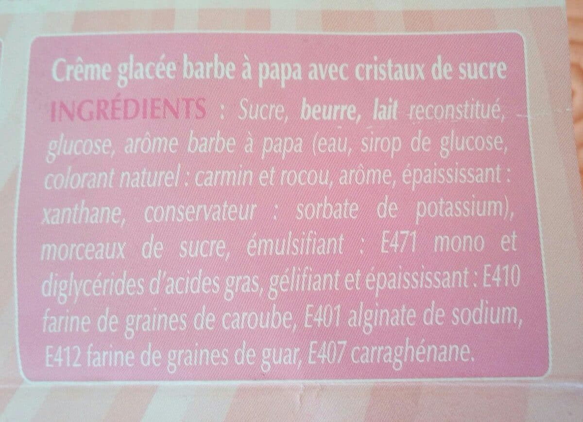 Open Food Facts Glace barbe à papa packshot