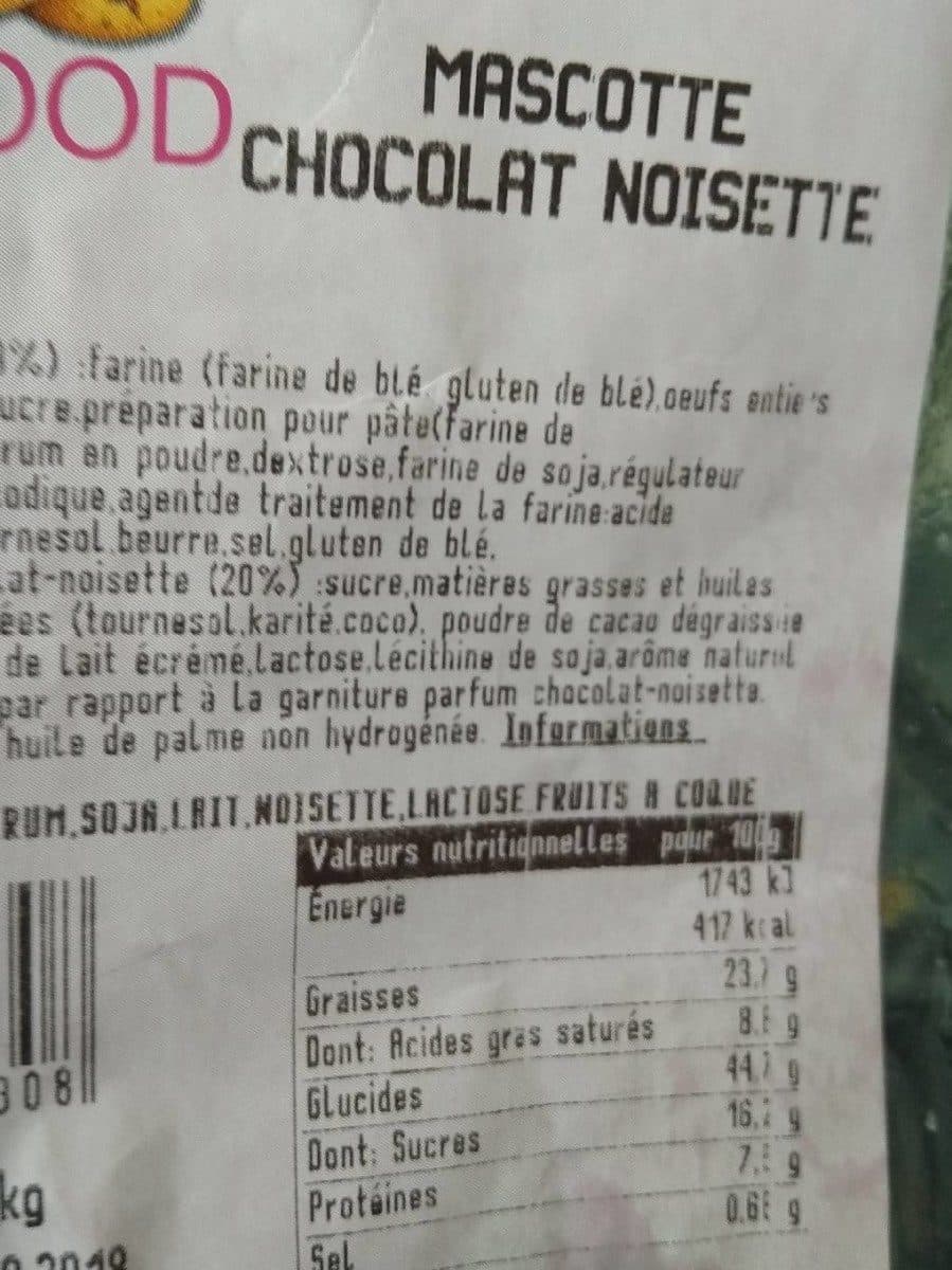 Open Food Facts Mascotte chocolat noisette packshot