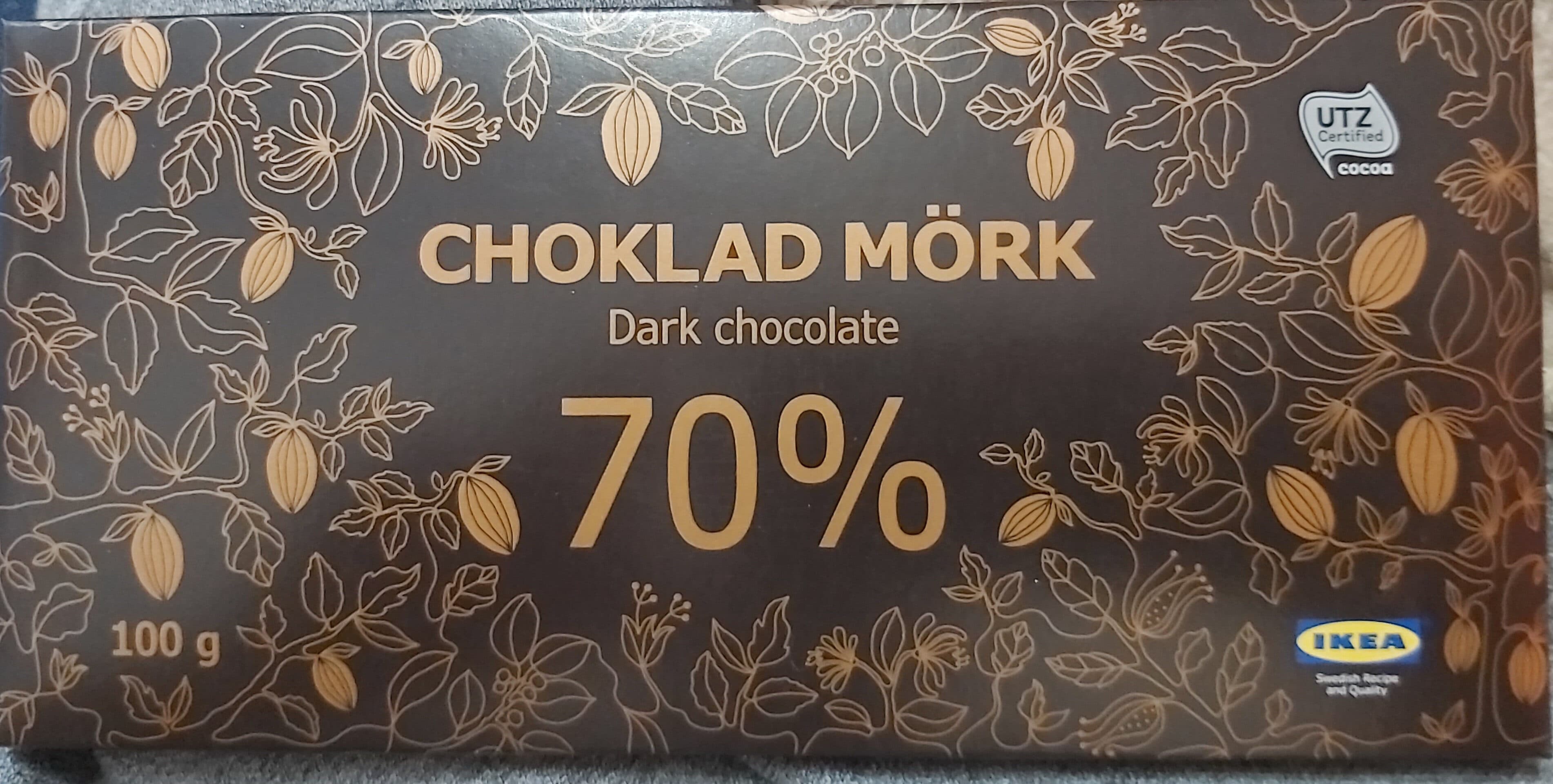Ikea Choklad Mörk 70%, Dark Chocolate 70% packshot