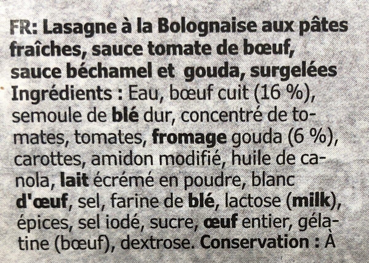Ikea Lasagne bolognaise au bœuf packshot