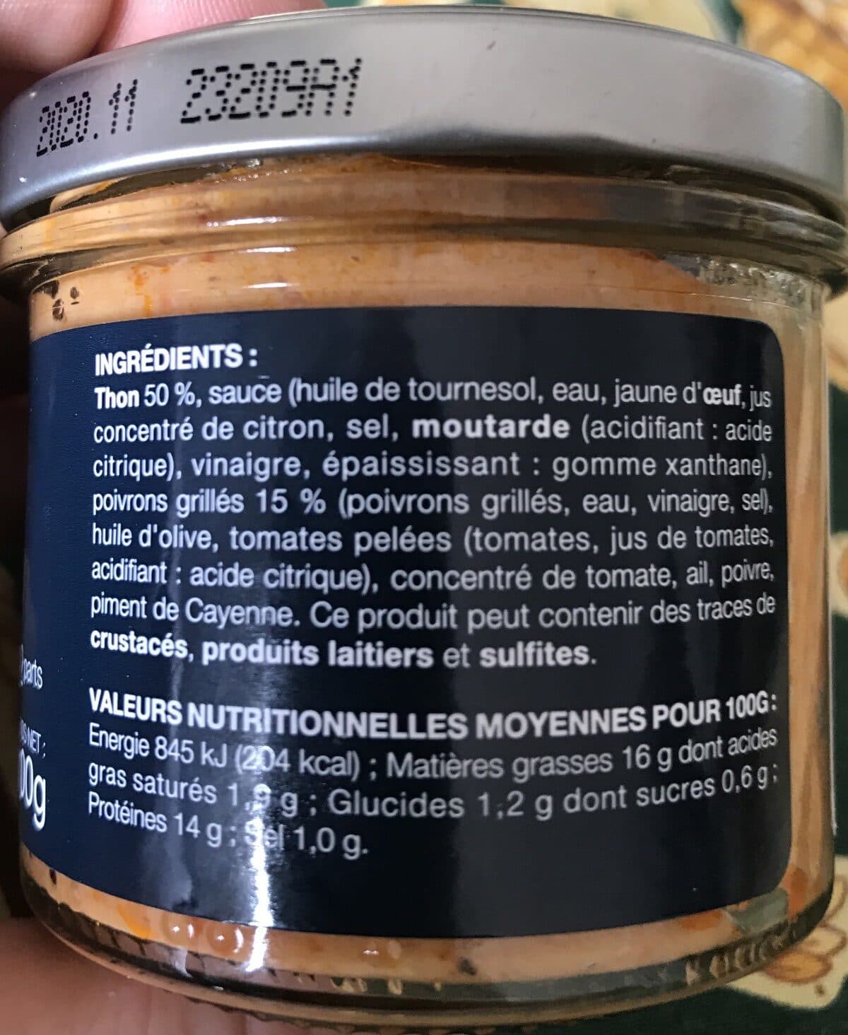 Open Food Facts Rillette de thon aux poivrons packshot