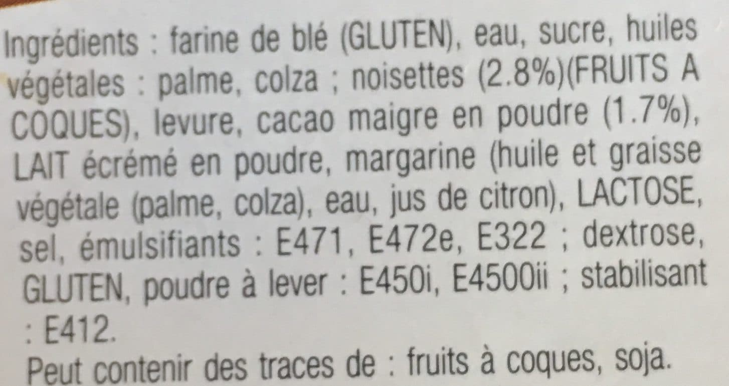 E.leclerc Mascotte - parfum chocolat -noisettes packshot