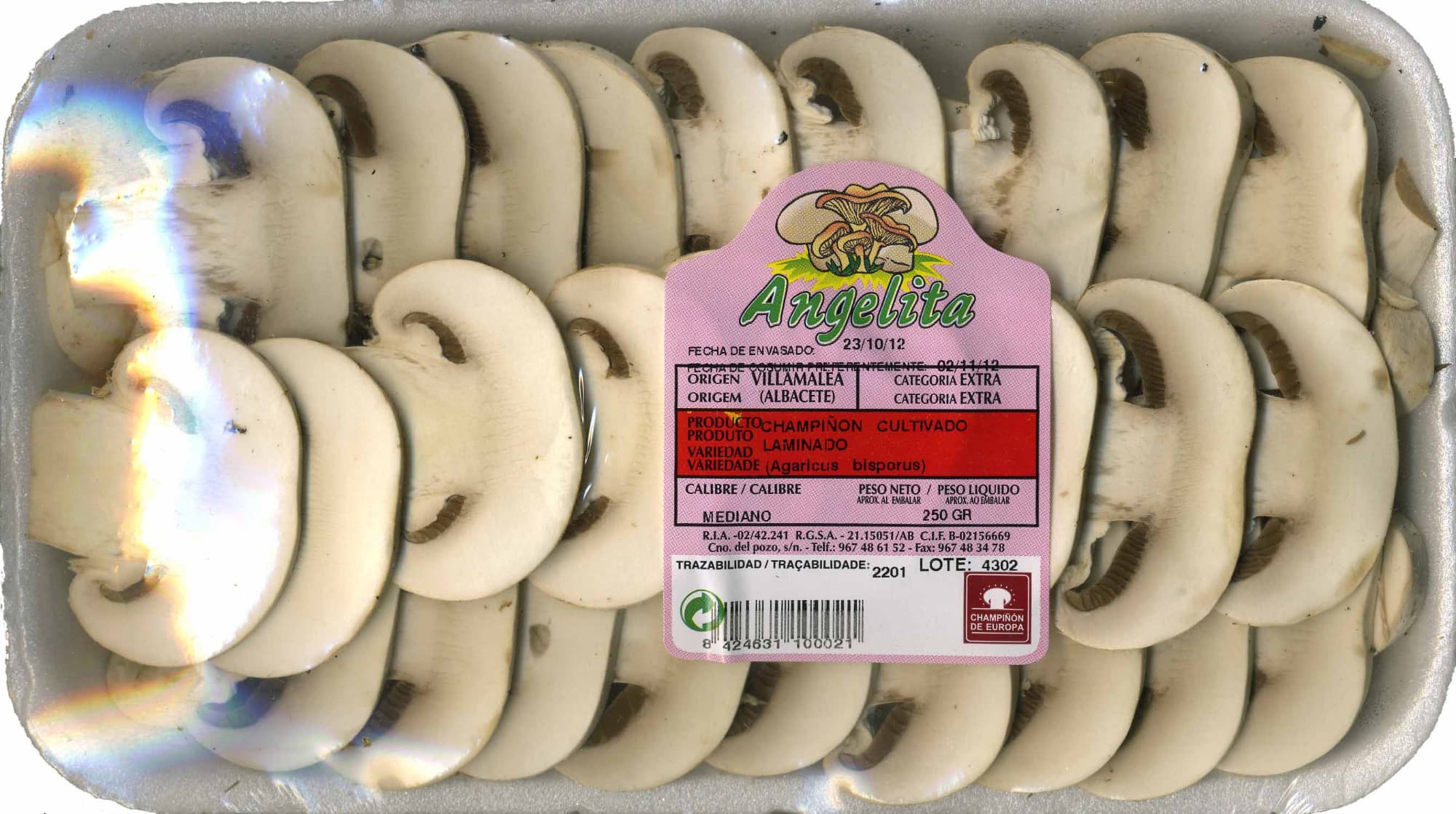 Angelita Champiñones laminados packshot