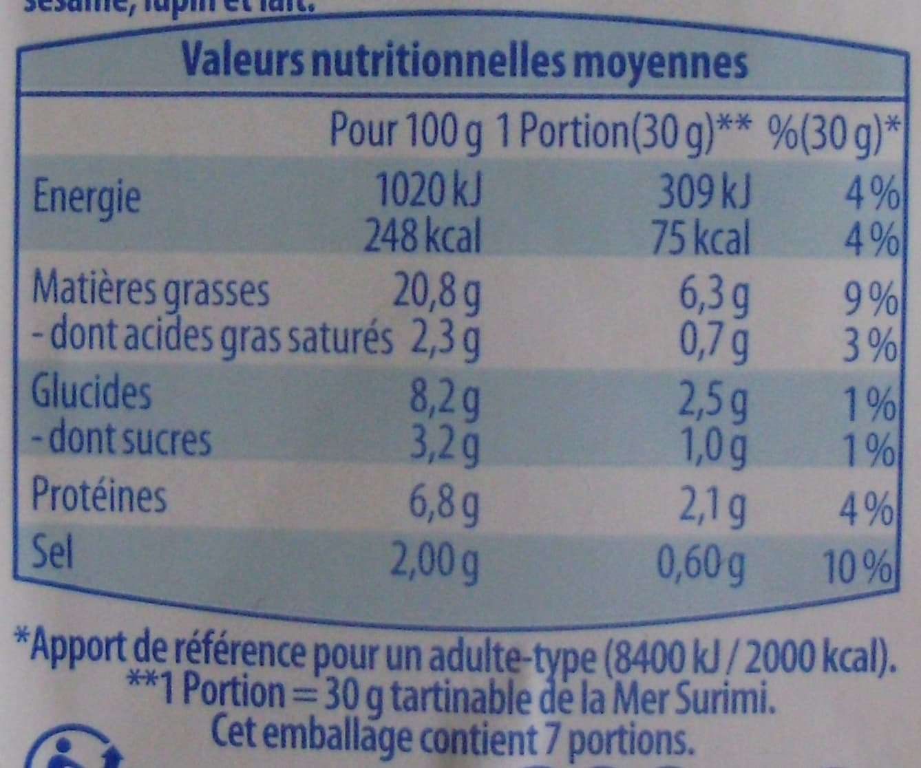 Golden Seafood Tartinable de la mer (Surimi) packshot