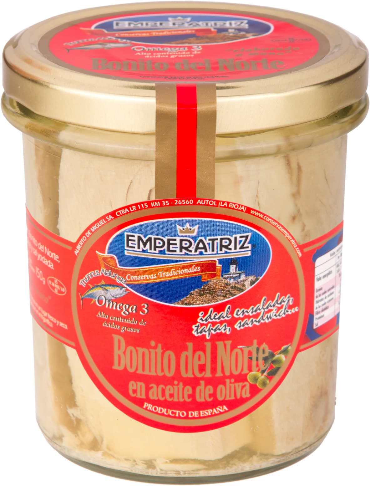 Emperatriz Bonito del norte en aceite de oliva packshot