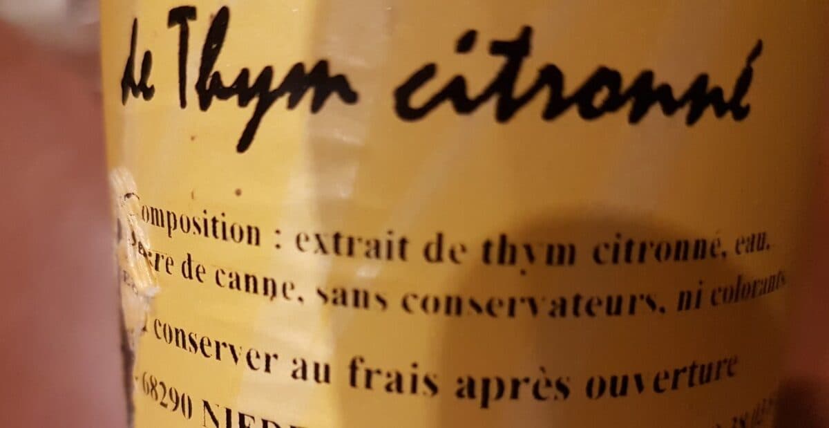 Open Food Facts Sirop thym citronné packshot