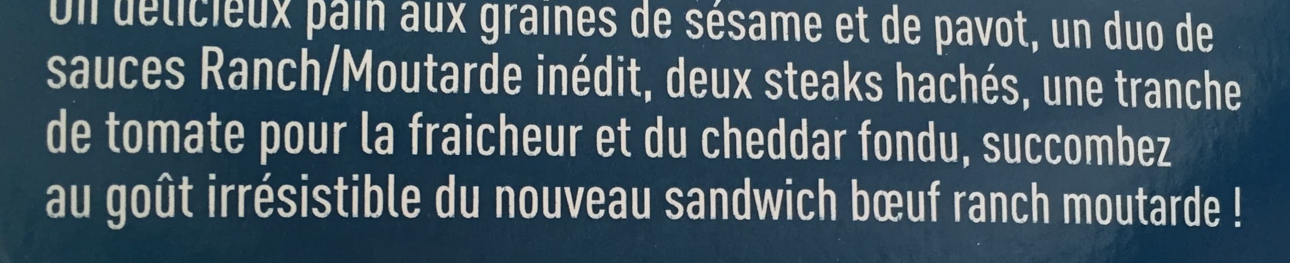 McDonald's Boeuf Ranch Moutarde packshot