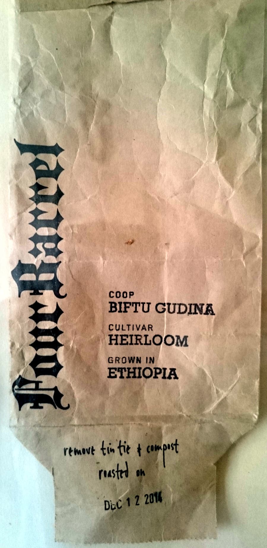 Four Barrel Heirloom Coffee - Coop Biftu Gudina packshot