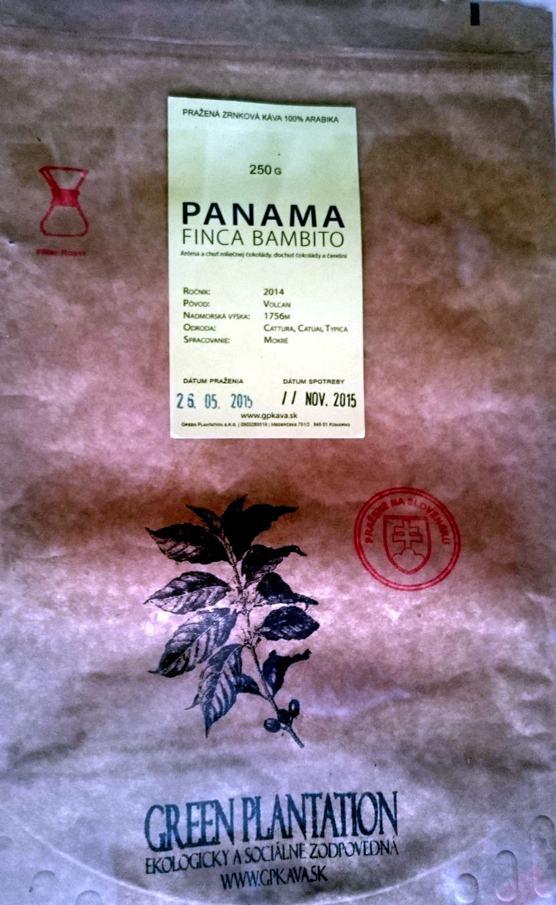 Green Plantation Café Panama Finca Bambito - Green Plantation Coffee Roasters packshot